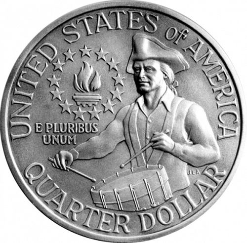 25 cent Reverse Image minted in UNITED STATES in 1976 (Washington - Bicentennial)  - The Coin Database