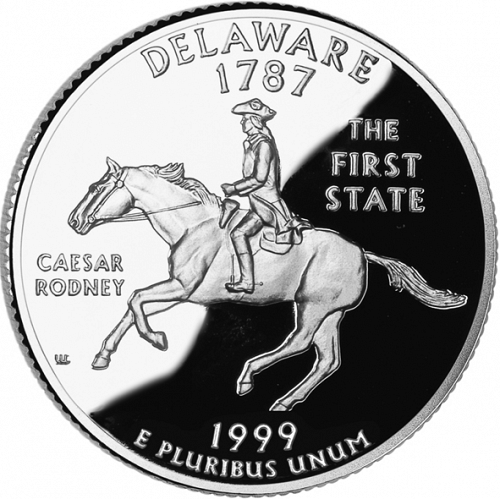 25 cent Reverse Image minted in UNITED STATES in 1999S (Delaware)  - The Coin Database