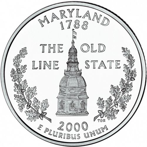 25 cent Reverse Image minted in UNITED STATES in 2000D (Maryland)  - The Coin Database