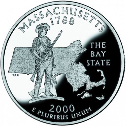 25 cent Reverse Image minted in UNITED STATES in 2000S (Massachusetts)  - The Coin Database