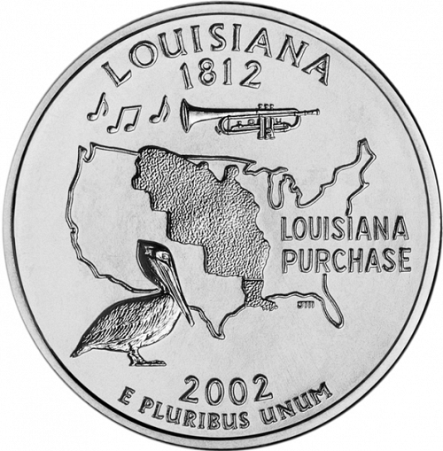 25 cent Reverse Image minted in UNITED STATES in 2002D (Louisiana)  - The Coin Database