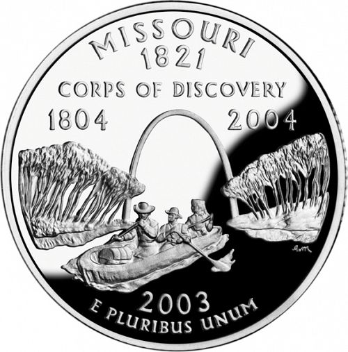 25 cent Reverse Image minted in UNITED STATES in 2003S (Missouri)  - The Coin Database