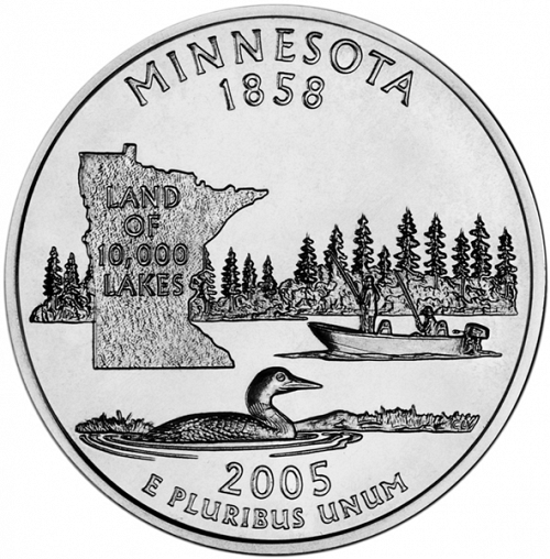 25 cent Reverse Image minted in UNITED STATES in 2005D (Minnesota)  - The Coin Database