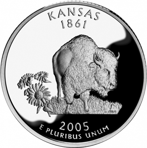 25 cent Reverse Image minted in UNITED STATES in 2005S (Kansas)  - The Coin Database