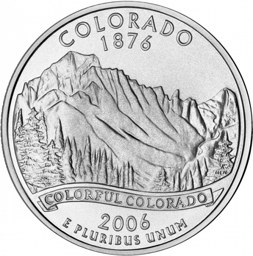 25 cent Reverse Image minted in UNITED STATES in 2006P (Colorado)  - The Coin Database