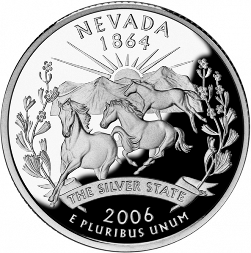 25 cent Reverse Image minted in UNITED STATES in 2006S (Nevada)  - The Coin Database
