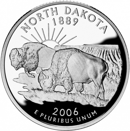 25 cent Reverse Image minted in UNITED STATES in 2006S (North Dakota)  - The Coin Database