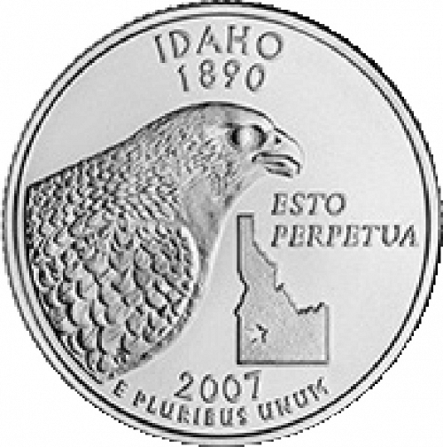 25 cent Reverse Image minted in UNITED STATES in 2007D (Idaho)  - The Coin Database