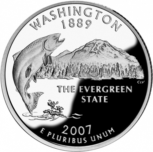 25 cent Reverse Image minted in UNITED STATES in 2007S (Washington)  - The Coin Database