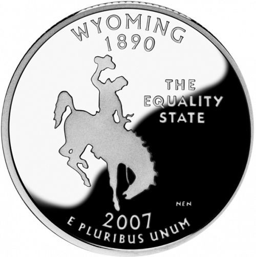 25 cent Reverse Image minted in UNITED STATES in 2007S (Wyoming)  - The Coin Database