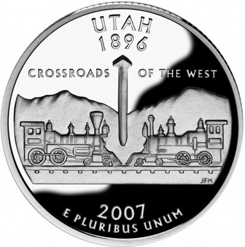 25 cent Reverse Image minted in UNITED STATES in 2007S (Utah)  - The Coin Database