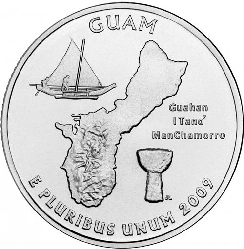 25 cent Reverse Image minted in UNITED STATES in 2009D (Guam)  - The Coin Database