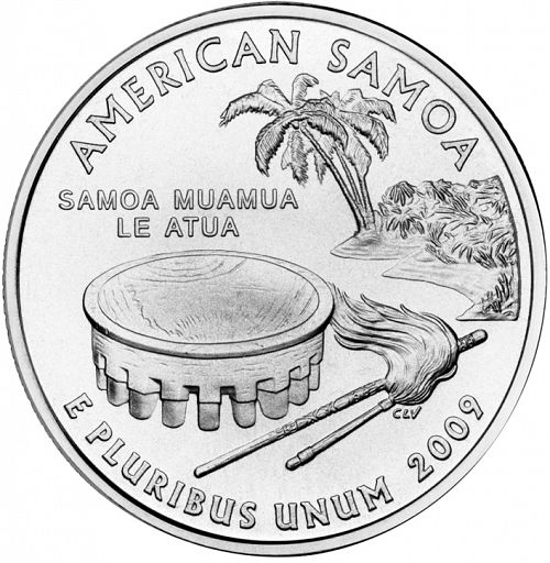 25 cent Reverse Image minted in UNITED STATES in 2009D (American Samoa)  - The Coin Database