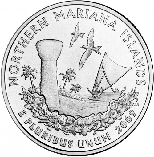 25 cent Reverse Image minted in UNITED STATES in 2009P (Northern Mariana Islands)  - The Coin Database