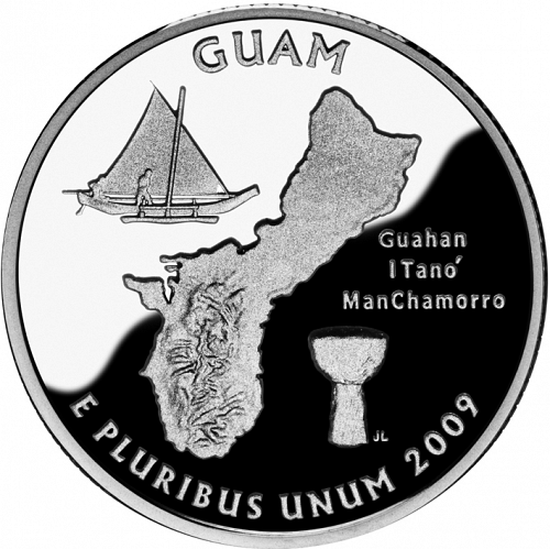 25 cent Reverse Image minted in UNITED STATES in 2009S (Guam)  - The Coin Database