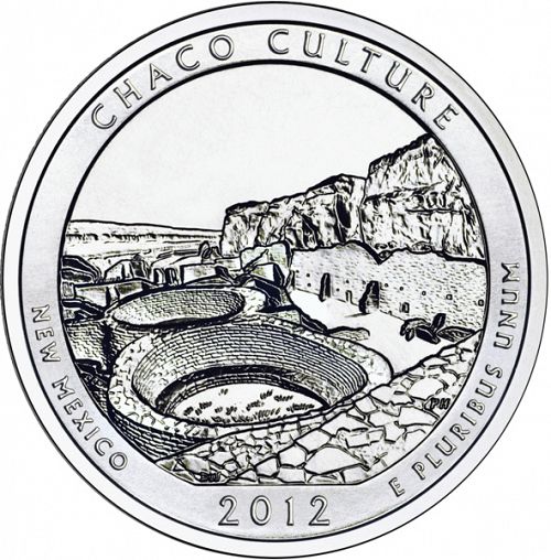 25 cent Reverse Image minted in UNITED STATES in 2012D (Chaco Culture National Historical Park)  - The Coin Database