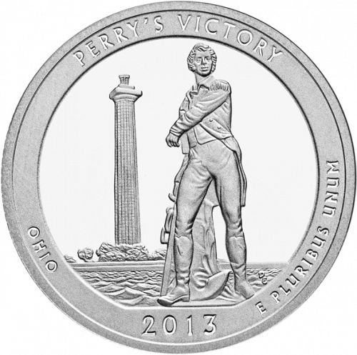 25 cent Reverse Image minted in UNITED STATES in 2013S (Perry's Victory and International Peace Memorial)  - The Coin Database