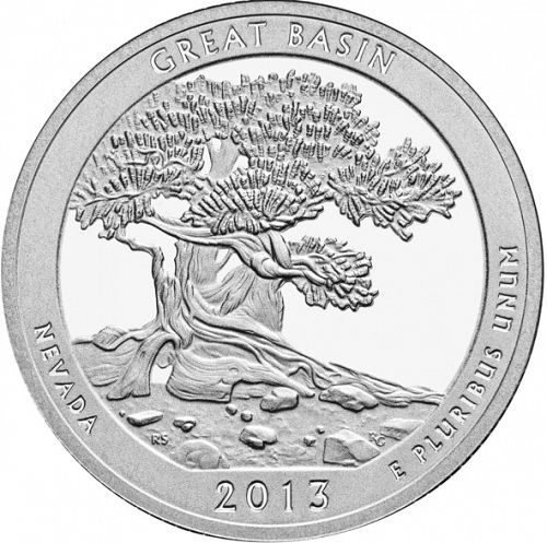 25 cent Reverse Image minted in UNITED STATES in 2013S (Great Basin National Park)  - The Coin Database