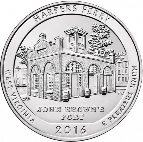25 cent Reverse Image minted in UNITED STATES in 2016D (Harpers Ferry National Historical Park)  - The Coin Database