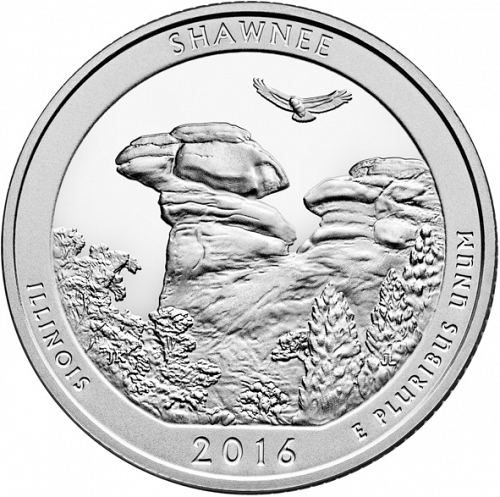 25 cent Reverse Image minted in UNITED STATES in 2016S (Shawnee National Forest)  - The Coin Database