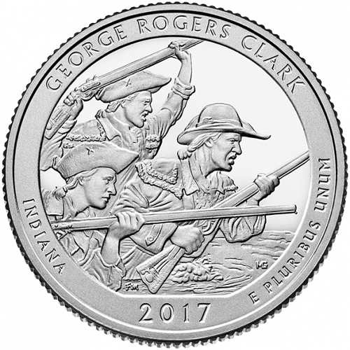25 cent Reverse Image minted in UNITED STATES in 2017D (George Rogers Clark National Historical Park)  - The Coin Database
