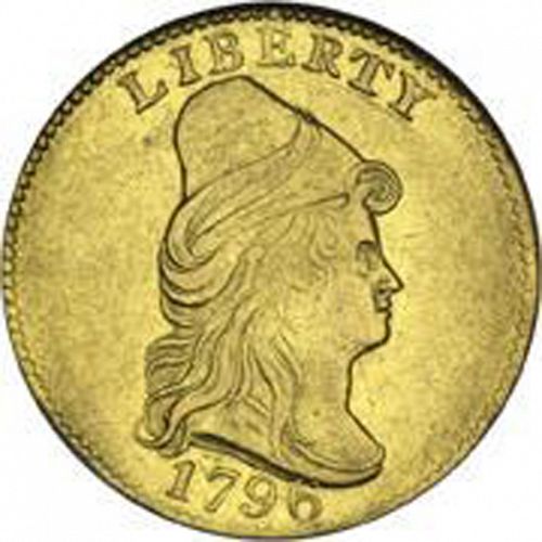 2 dollar 50 Obverse Image minted in UNITED STATES in 1796 (Liberty Cap - No stars)  - The Coin Database