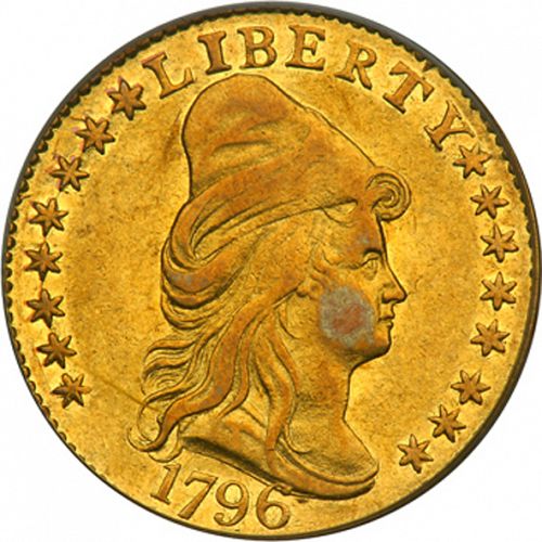 2 dollar 50 Obverse Image minted in UNITED STATES in 1796 (Liberty Cap)  - The Coin Database