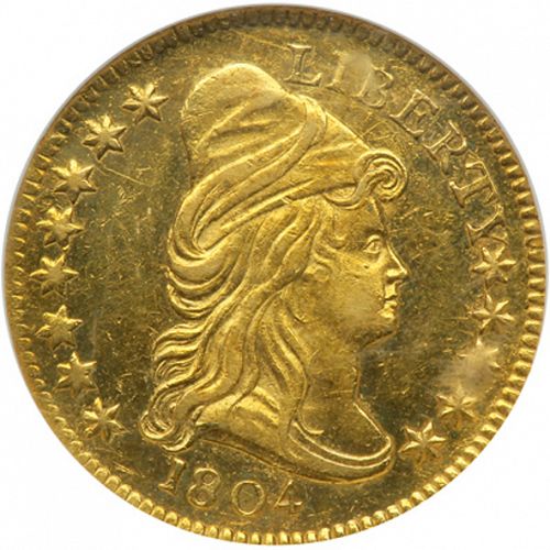 2 dollar 50 Obverse Image minted in UNITED STATES in 1804 (Liberty Cap)  - The Coin Database