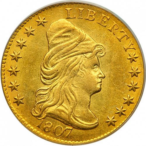 2 dollar 50 Obverse Image minted in UNITED STATES in 1807 (Liberty Cap)  - The Coin Database