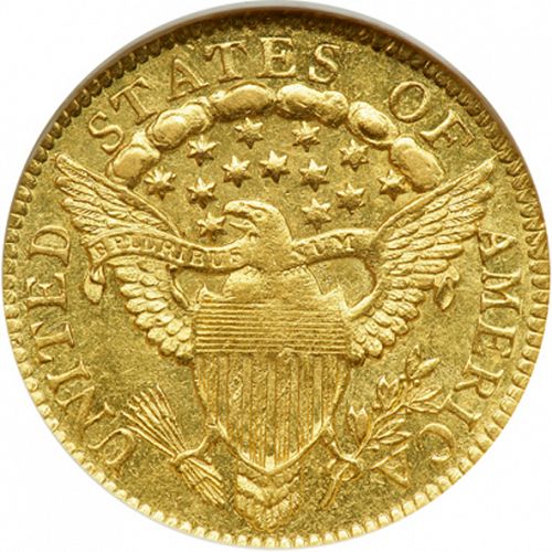 2 dollar 50 Reverse Image minted in UNITED STATES in 1802 (Liberty Cap)  - The Coin Database