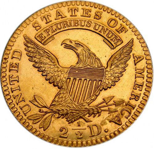 2 dollar 50 Reverse Image minted in UNITED STATES in 1821 (Turban Head)  - The Coin Database