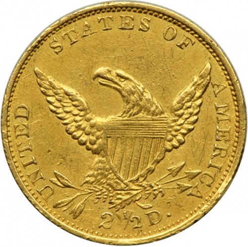 2 dollar 50 Reverse Image minted in UNITED STATES in 1835 (Liberty without Turban)  - The Coin Database