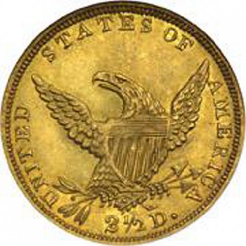 2 dollar 50 Reverse Image minted in UNITED STATES in 1836 (Liberty without Turban)  - The Coin Database