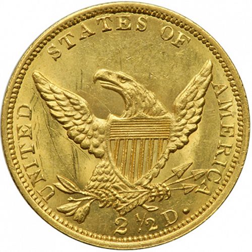 2 dollar 50 Reverse Image minted in UNITED STATES in 1838 (Liberty without Turban)  - The Coin Database