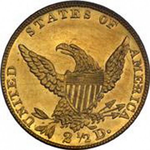 2 dollar 50 Reverse Image minted in UNITED STATES in 1839 (Liberty without Turban)  - The Coin Database