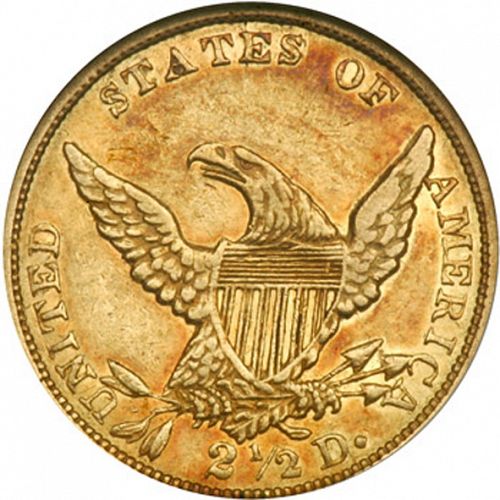 2 dollar 50 Reverse Image minted in UNITED STATES in 1839C (Liberty without Turban)  - The Coin Database
