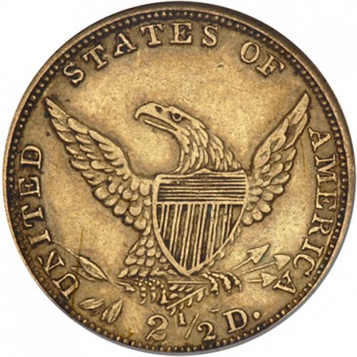2 dollar 50 Reverse Image minted in UNITED STATES in 1839O (Liberty without Turban)  - The Coin Database
