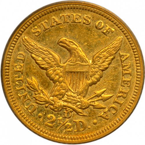 2 dollar 50 Reverse Image minted in UNITED STATES in 1840D (Coronet Head)  - The Coin Database