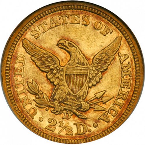 2 dollar 50 Reverse Image minted in UNITED STATES in 1841D (Coronet Head)  - The Coin Database