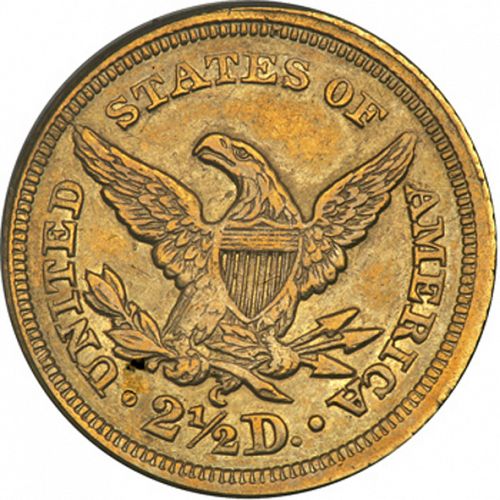 2 dollar 50 Reverse Image minted in UNITED STATES in 1842C (Coronet Head)  - The Coin Database