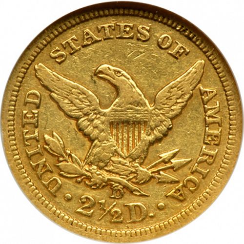 2 dollar 50 Reverse Image minted in UNITED STATES in 1842D (Coronet Head)  - The Coin Database