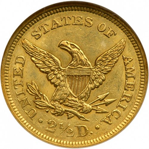 2 dollar 50 Reverse Image minted in UNITED STATES in 1843 (Coronet Head)  - The Coin Database