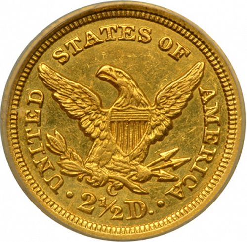 2 dollar 50 Reverse Image minted in UNITED STATES in 1843C (Coronet Head)  - The Coin Database