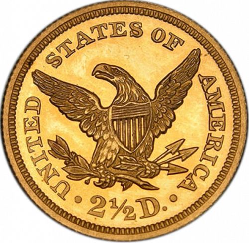 2 dollar 50 Reverse Image minted in UNITED STATES in 1846 (Coronet Head)  - The Coin Database