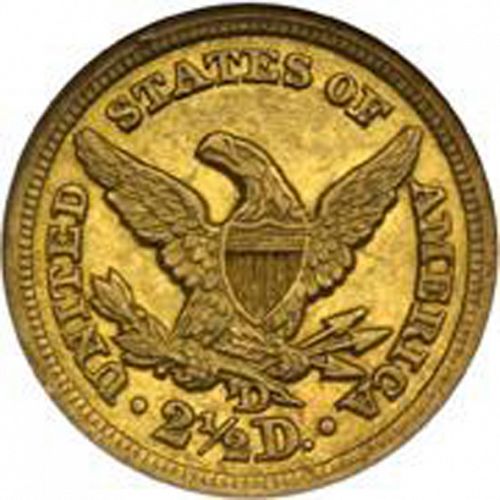 2 dollar 50 Reverse Image minted in UNITED STATES in 1846D (Coronet Head)  - The Coin Database