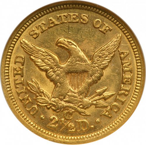2 dollar 50 Reverse Image minted in UNITED STATES in 1854C (Coronet Head)  - The Coin Database