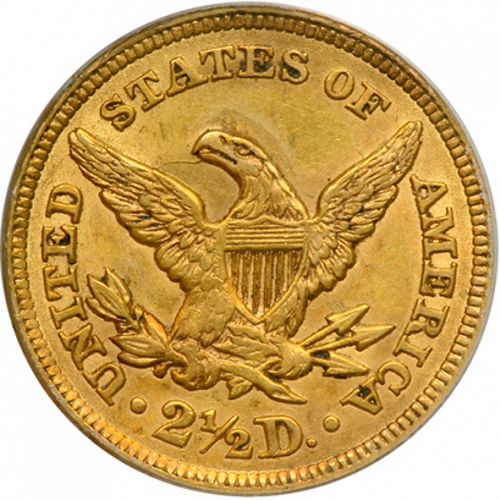 2 dollar 50 Reverse Image minted in UNITED STATES in 1856 (Coronet Head)  - The Coin Database