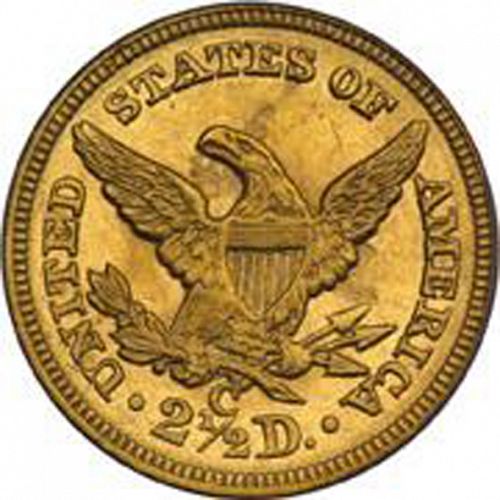 2 dollar 50 Reverse Image minted in UNITED STATES in 1858C (Coronet Head)  - The Coin Database