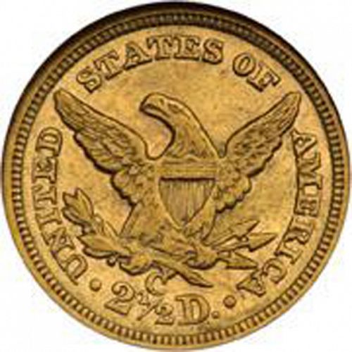 2 dollar 50 Reverse Image minted in UNITED STATES in 1860C (Coronet Head)  - The Coin Database