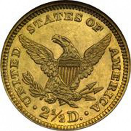2 dollar 50 Reverse Image minted in UNITED STATES in 1861 (Coronet Head)  - The Coin Database